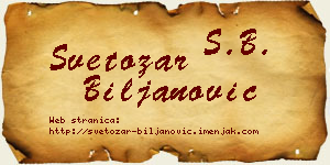 Svetozar Biljanović vizit kartica